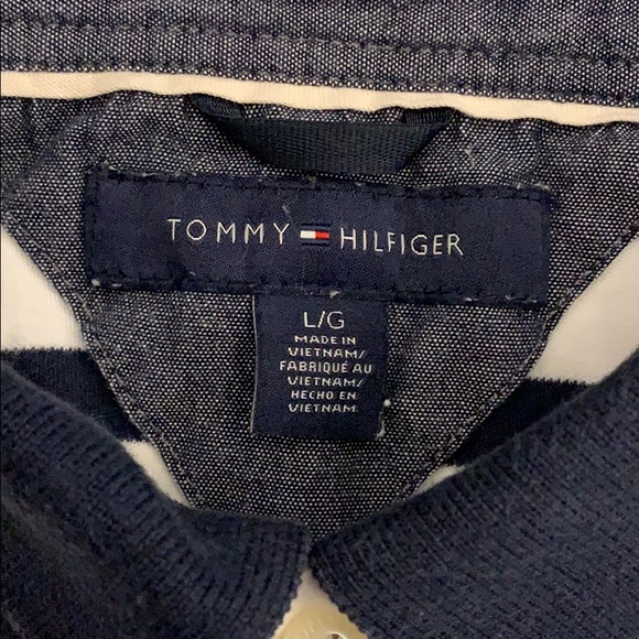 Tommy Hilfiger polo tee shirt stripe  like nwot - Picture 2 of 5